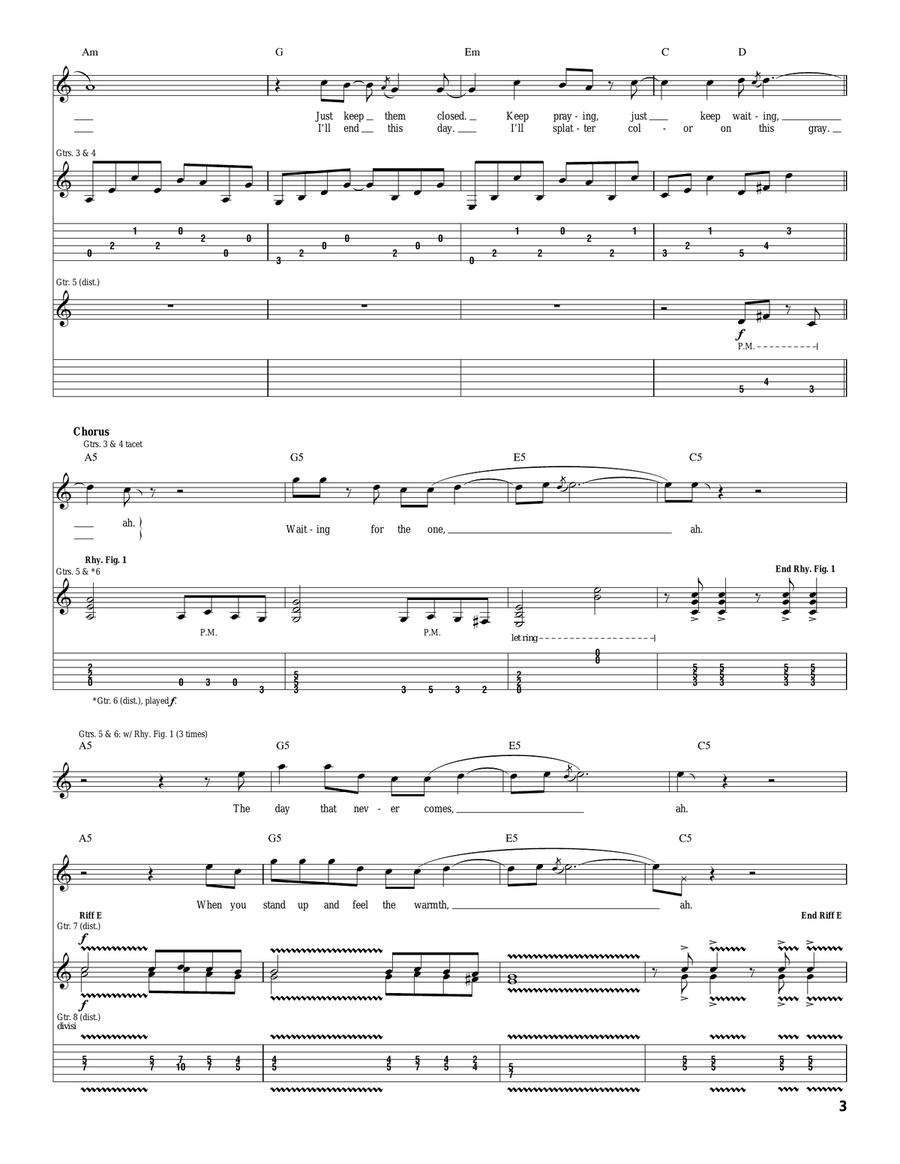 The Day That Never Comes The Day That Never Comes Acoustic Guitar scores gallery preview page 3