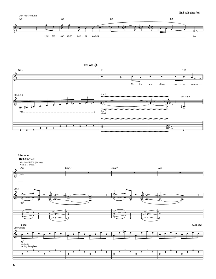 The Day That Never Comes The Day That Never Comes Acoustic Guitar scores gallery preview page 4