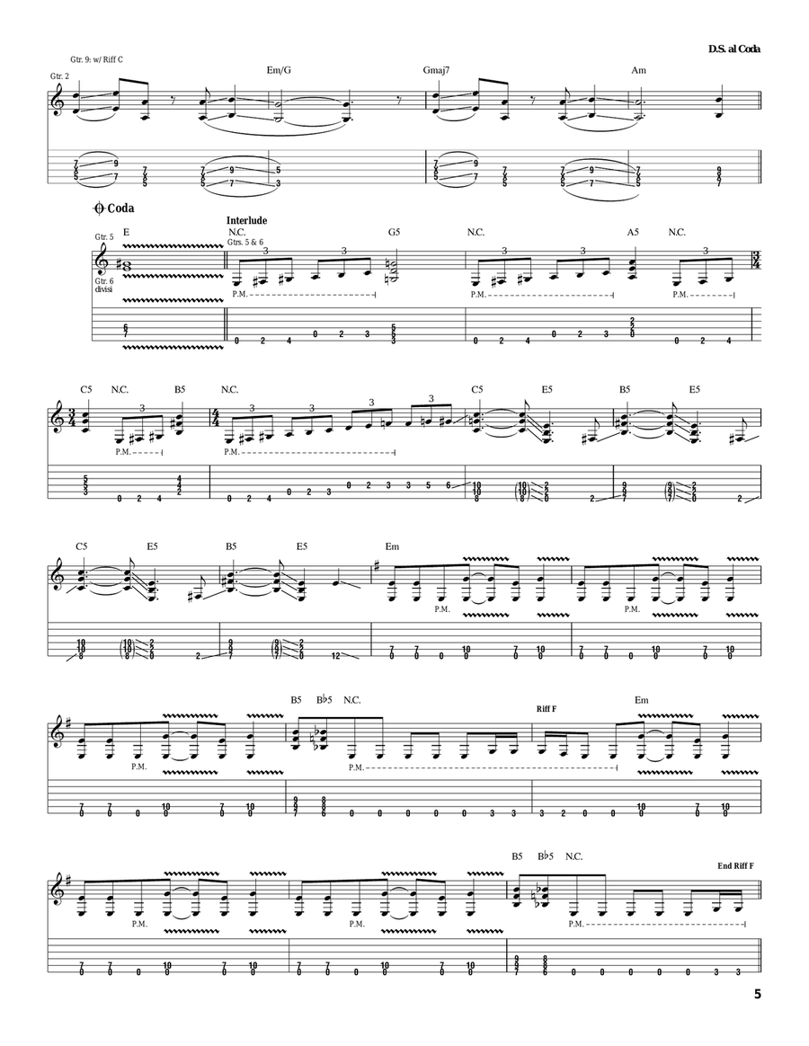 The Day That Never Comes The Day That Never Comes Acoustic Guitar scores gallery preview page 5