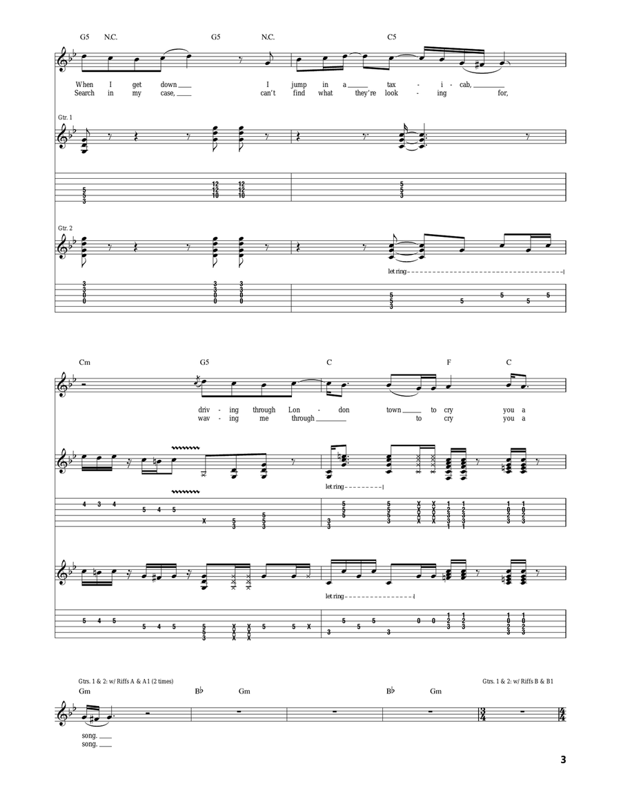 To Cry You A Song To Cry You A Song Acoustic Guitar scores gallery preview page 3