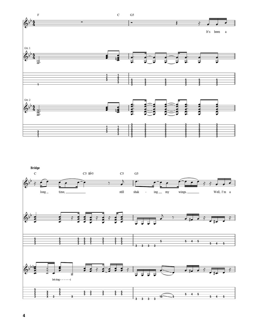 To Cry You A Song To Cry You A Song Acoustic Guitar scores gallery preview page 4