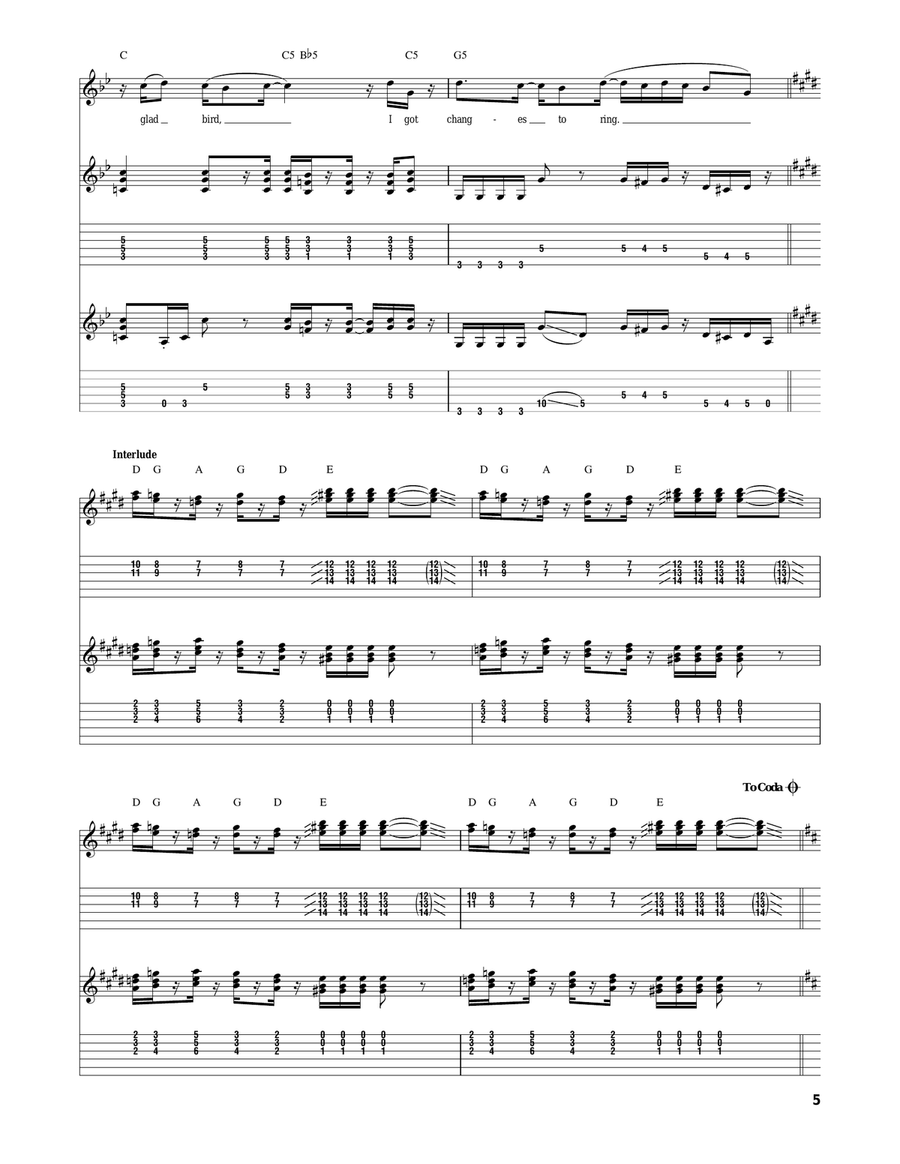 To Cry You A Song To Cry You A Song Acoustic Guitar scores gallery preview page 5