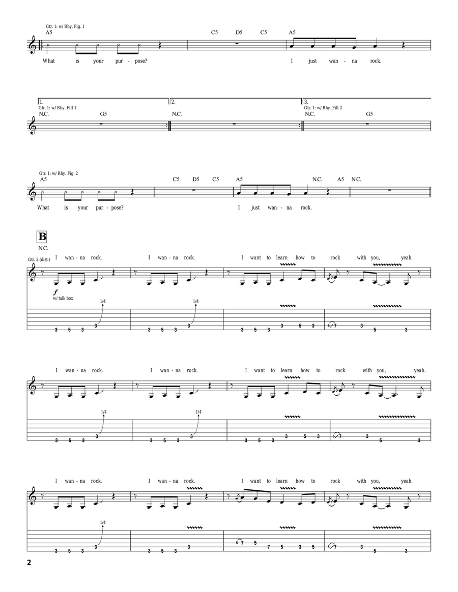 I Just Wanna Rock I Just Wanna Rock Acoustic Guitar scores gallery preview page 2