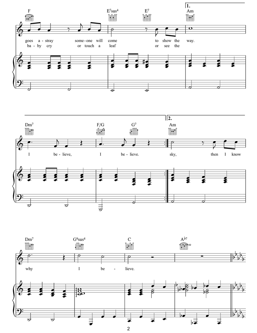 I Believe I Believe Acoustic Guitar scores gallery preview page 2