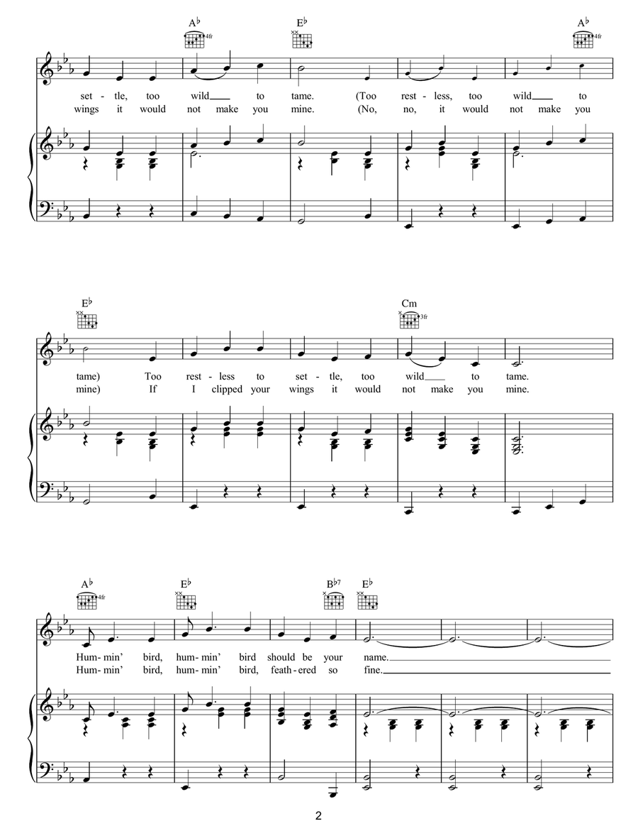 Humming Bird Guitar scores gallery preview page 2