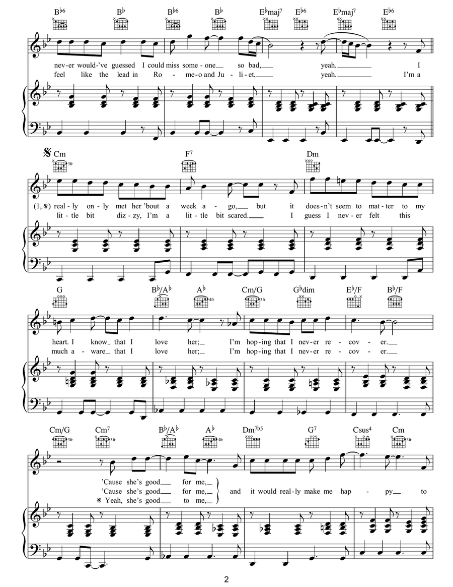 Never Let Her Slip Away Never Let Her Slip Away Piano, Vocal, Guitar scores gallery preview page 2