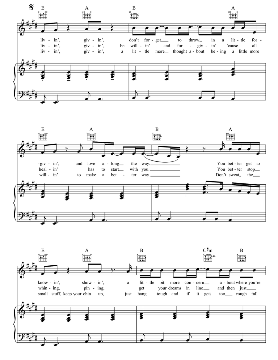 Better Get To Livin' Better Get To Livin' Piano, Vocal, Guitar scores gallery preview page 3