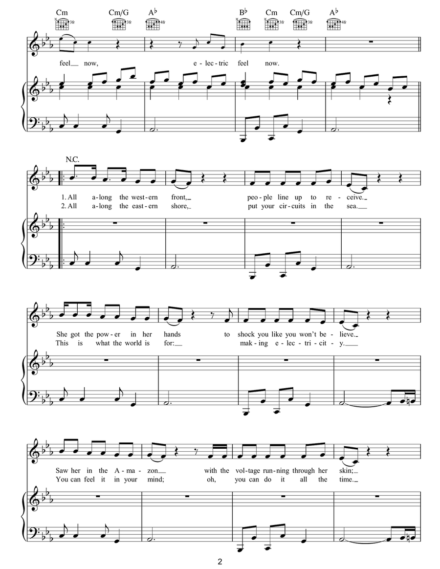 Electric Feel Electric Feel Guitar scores gallery preview page 2