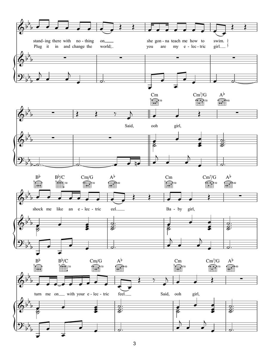 Electric Feel Electric Feel Guitar scores gallery preview page 3