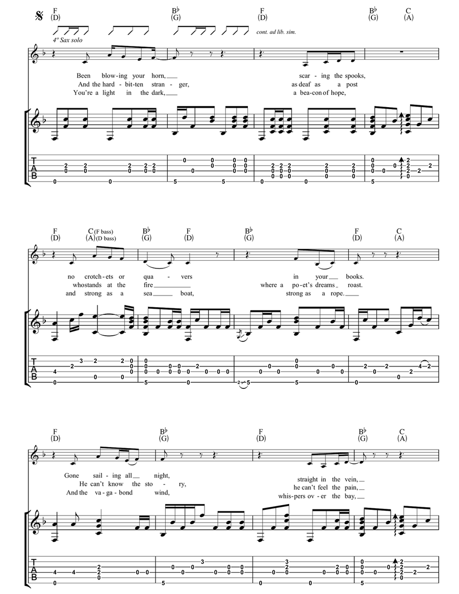 In The Sky In The Sky Guitar Tablature scores gallery preview page 3