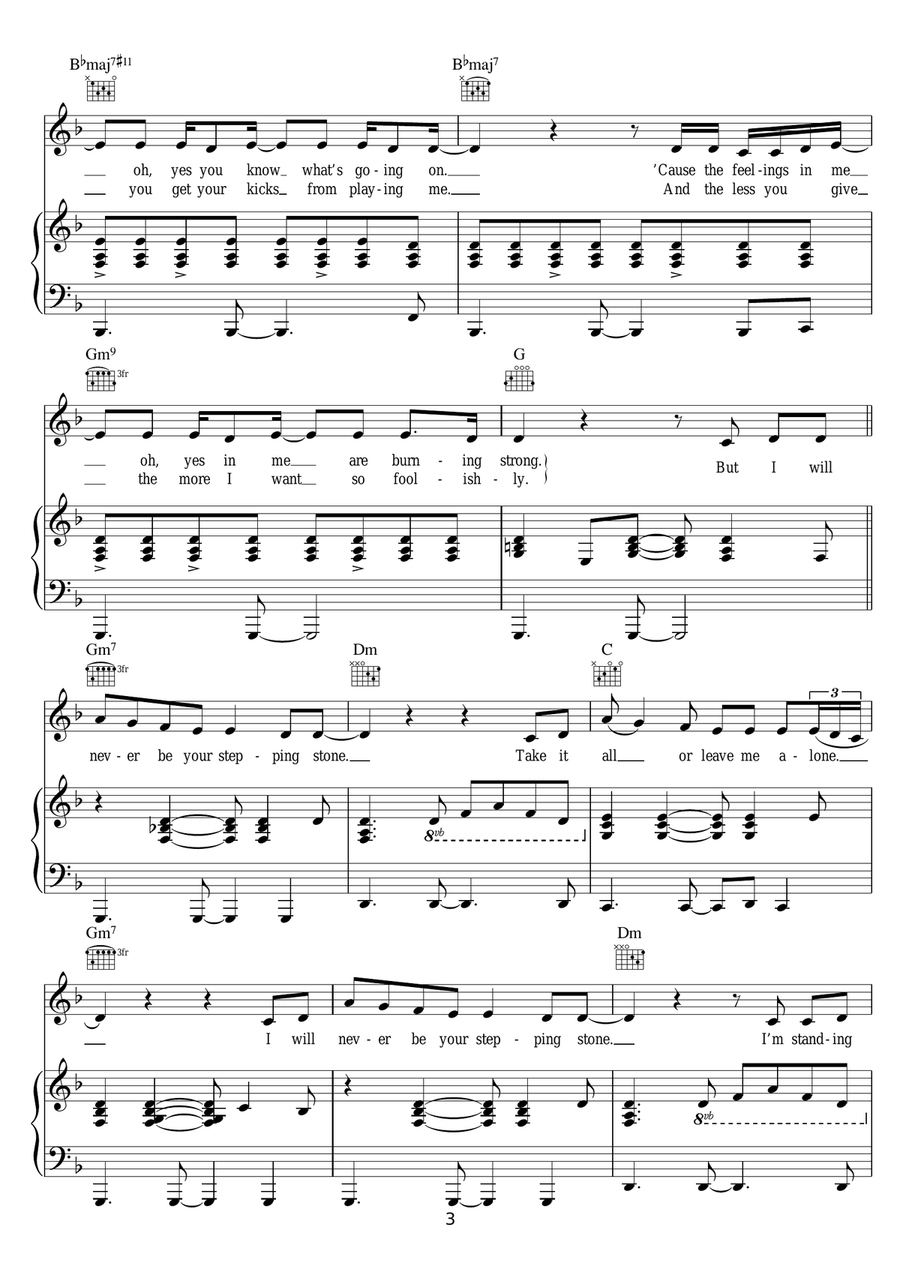 Stepping Stone Stepping Stone Piano, Vocal, Guitar scores gallery preview page 3