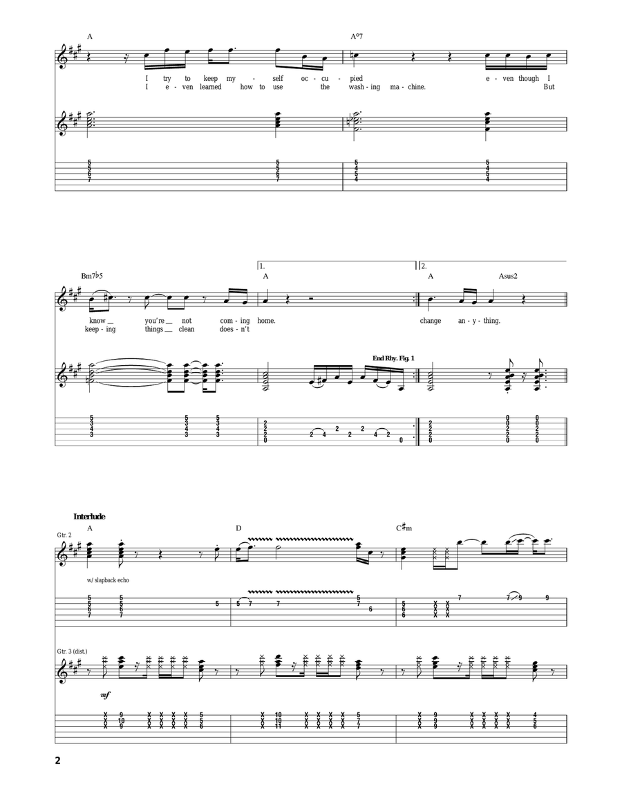 Hate It Here Hate It Here Acoustic Guitar scores gallery preview page 2