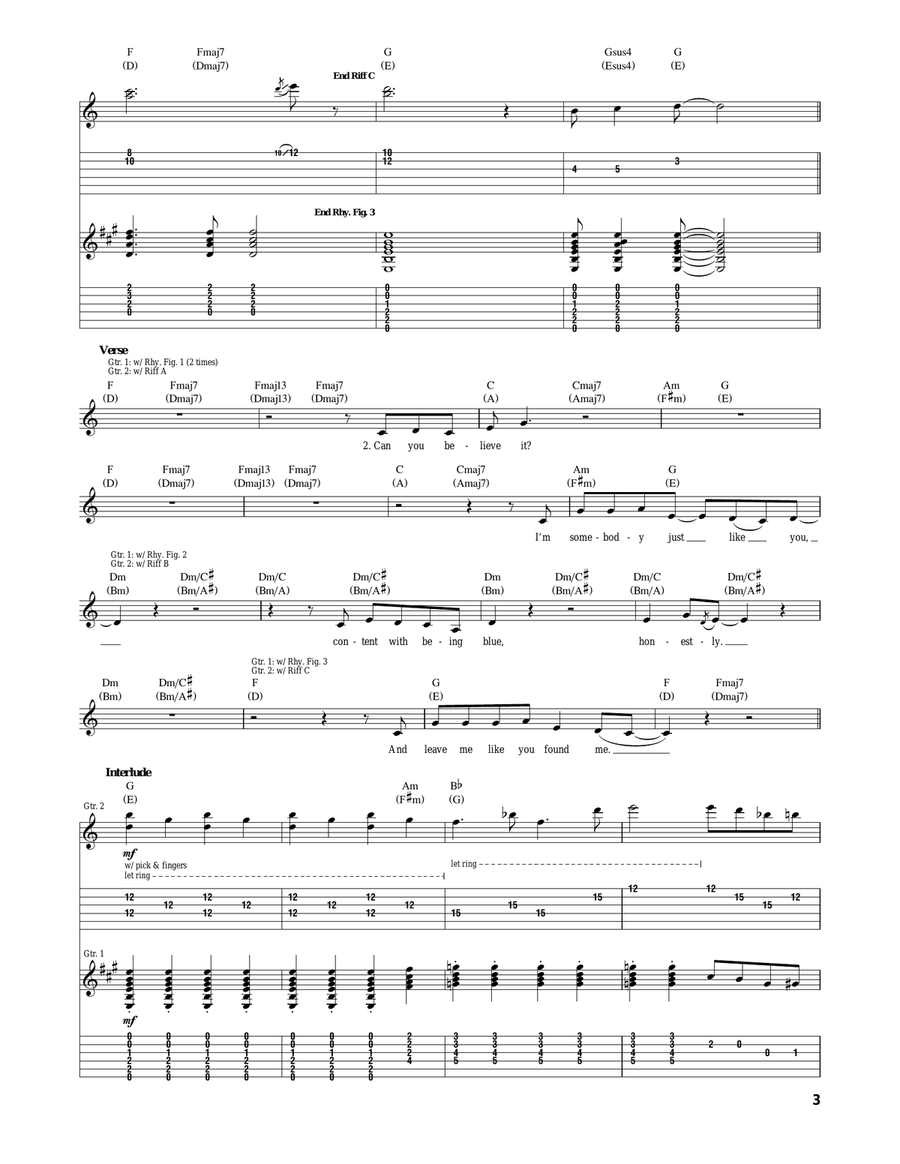 Leave Me (Like You Found Me) Acoustic Guitar scores gallery preview page 3