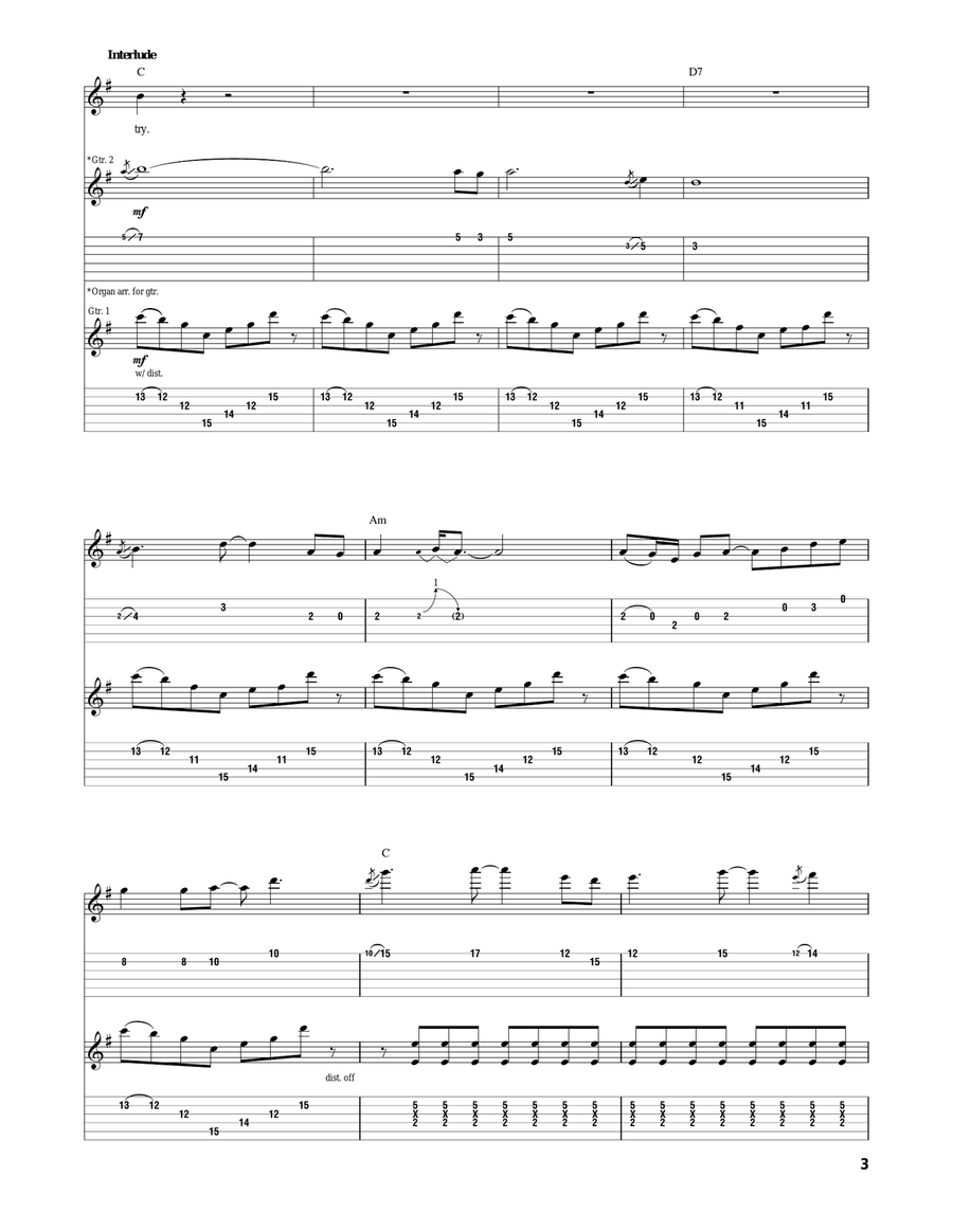 On And On And On Acoustic Guitar scores gallery preview page 3
