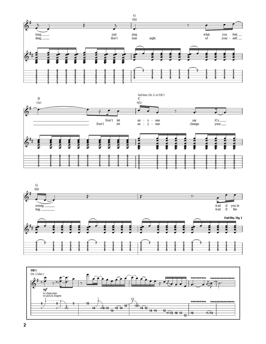 What Light What Light Acoustic Guitar scores gallery preview page 2
