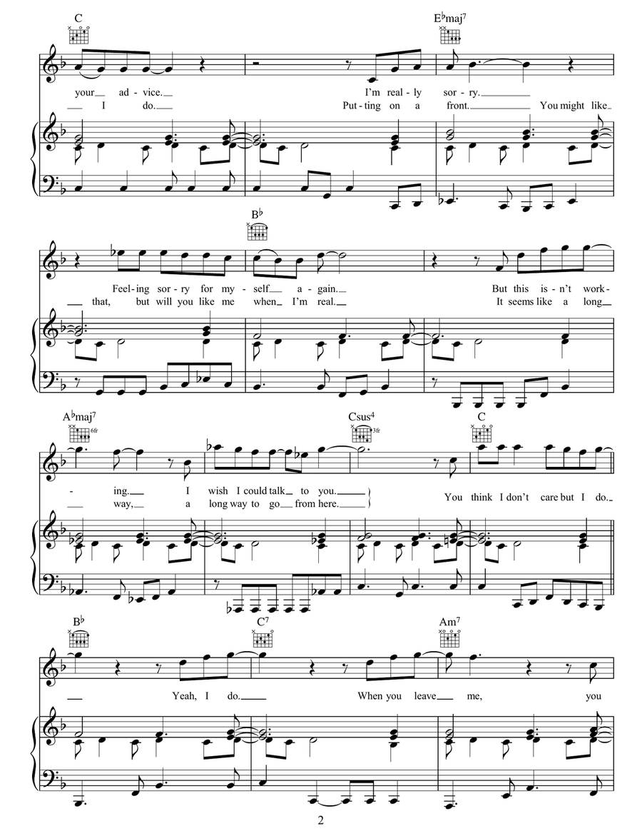 You Think I Don't Care You Think I Don't Care Acoustic Guitar scores gallery preview page 2