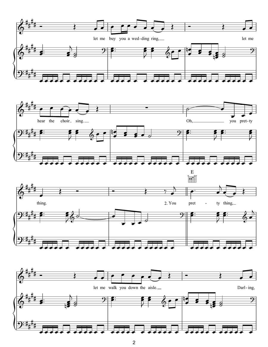 Pretty Thing Pretty Thing Piano, Vocal, Guitar scores gallery preview page 2