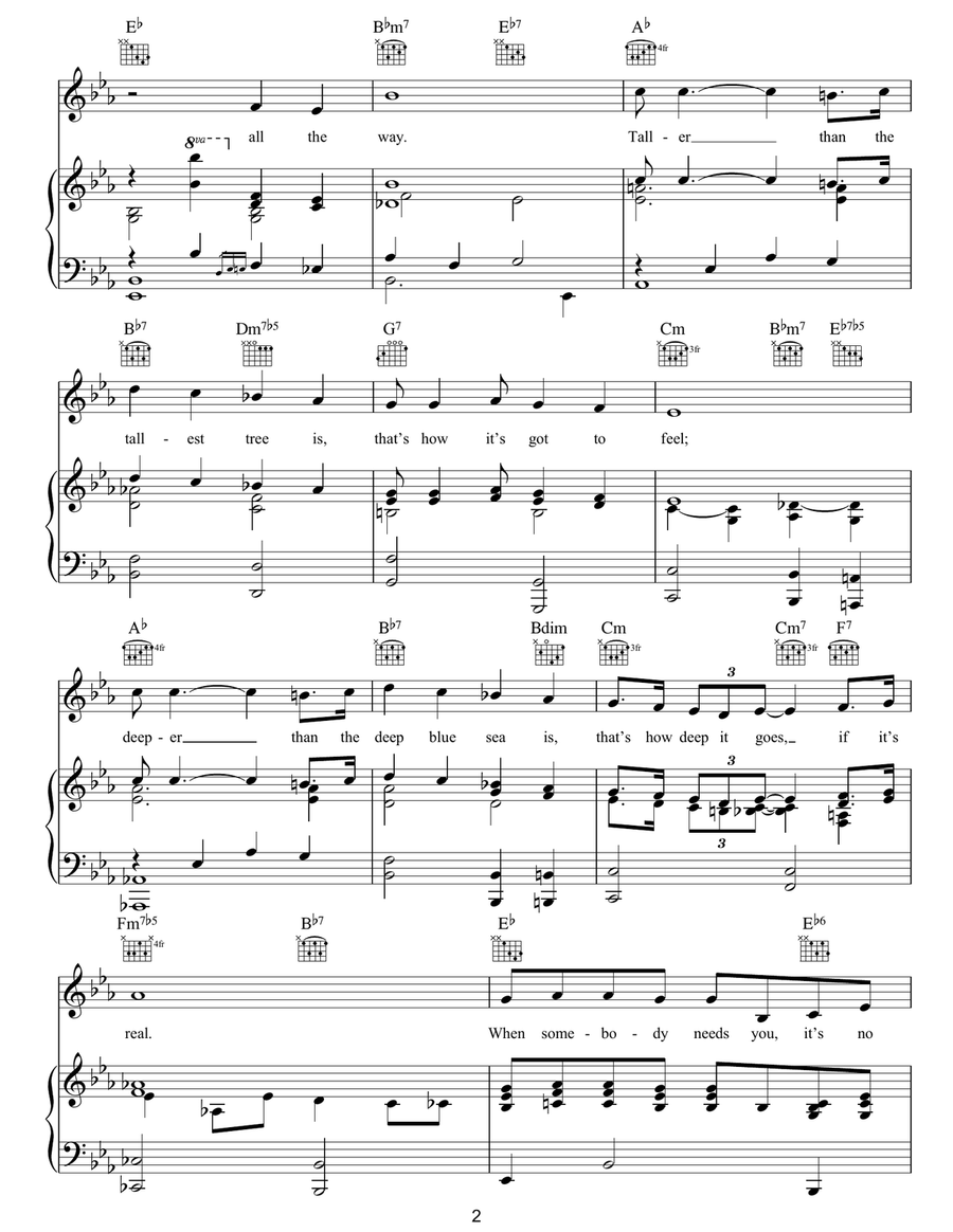 All The Way Piano, Vocal, Guitar scores gallery preview page 2
