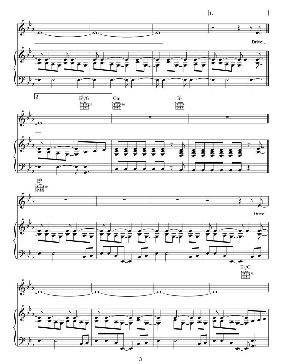 Death And All His Friends Piano, Vocal, Guitar scores gallery preview page 3
