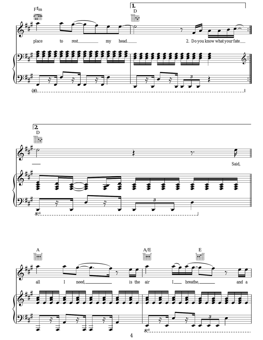 Say (All I Need) Say (All I Need) Acoustic Guitar scores gallery preview page 4