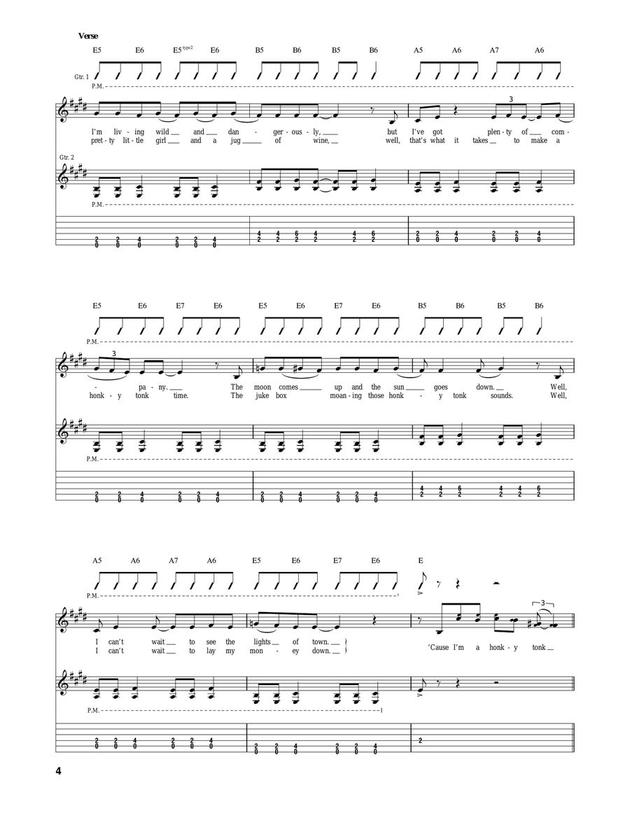 Honky Tonk Man Honky Tonk Man Acoustic Guitar scores gallery preview page 4