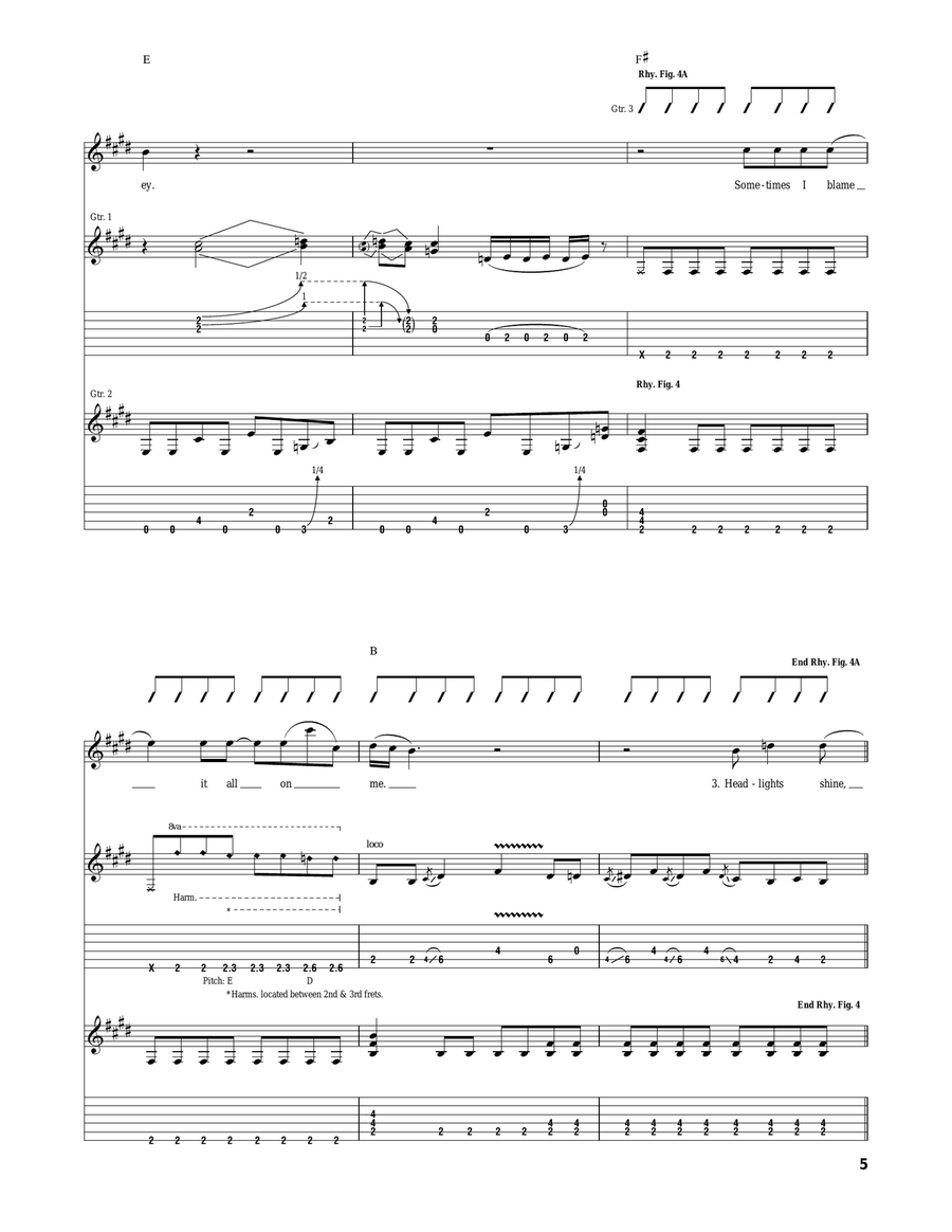 Long White Cadillac Long White Cadillac Acoustic Guitar scores gallery preview page 5
