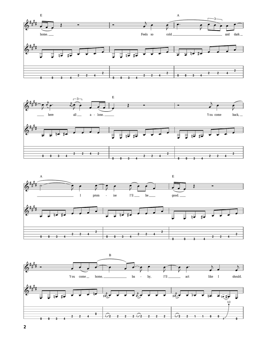 Please, Please Baby Please, Please Baby Acoustic Guitar scores gallery preview page 2