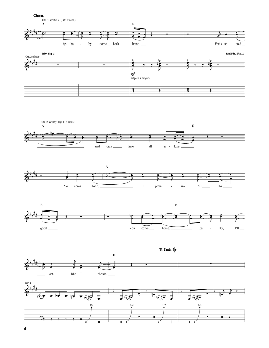 Please, Please Baby Please, Please Baby Acoustic Guitar scores gallery preview page 4