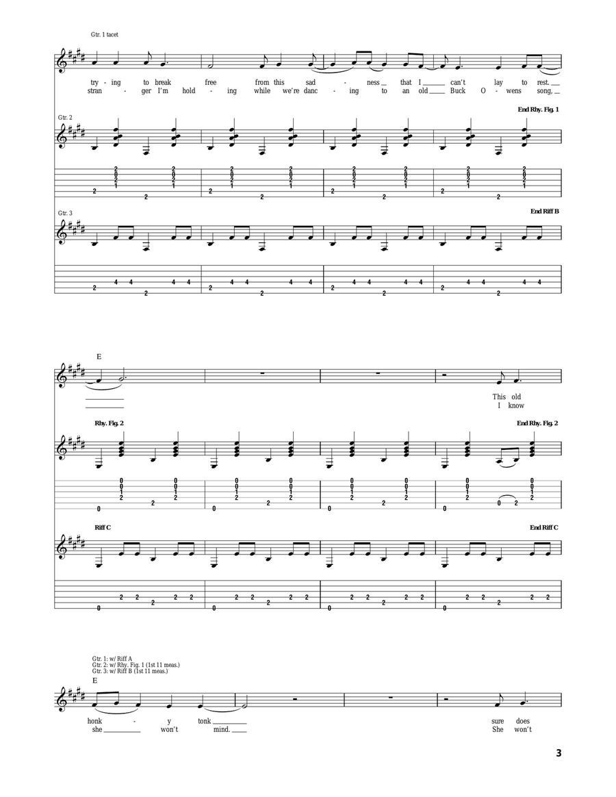Turn It On, Turn It Up, Turn Me Loose Acoustic Guitar scores gallery preview page 3