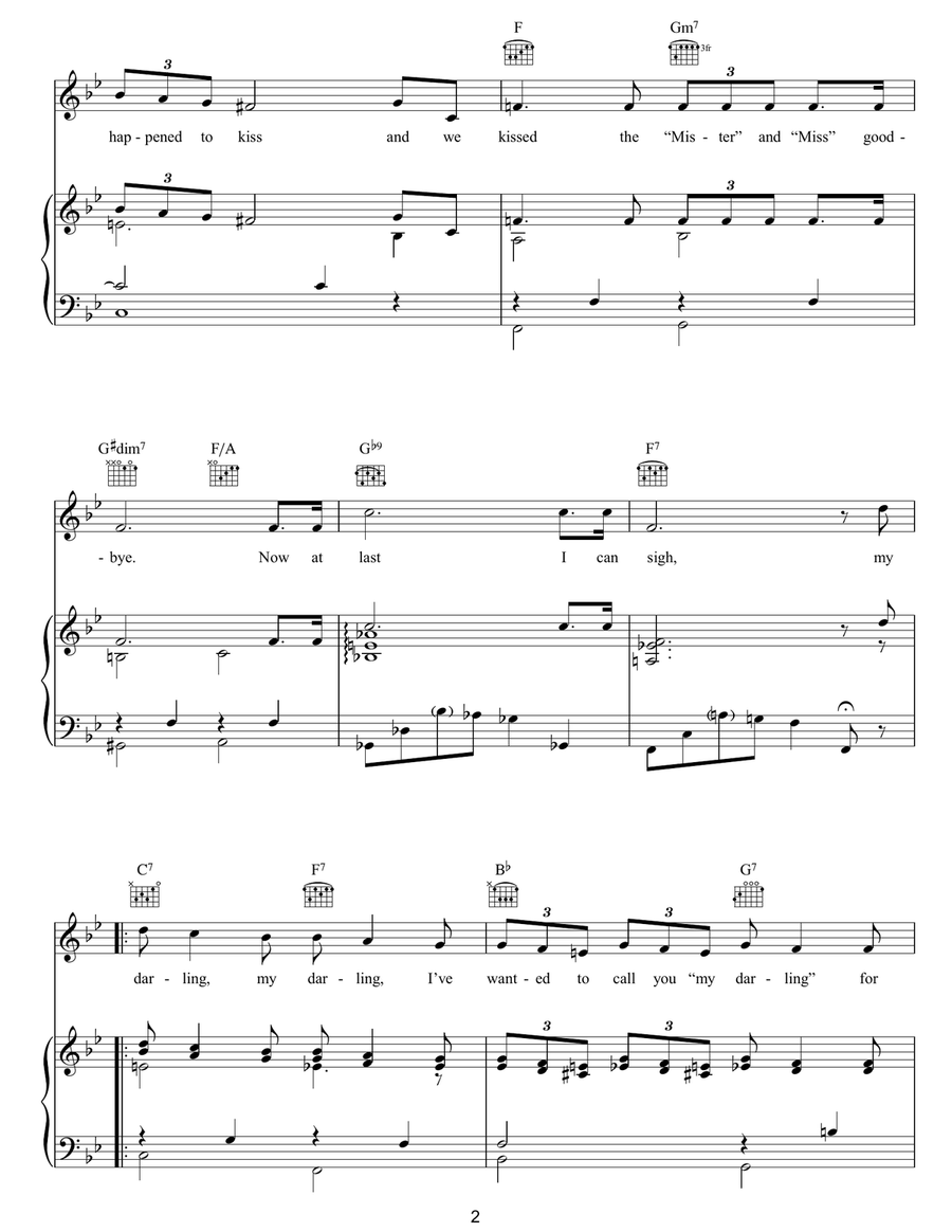 My Darling, My Darling (from Where's Charley?) Guitar scores gallery preview page 2