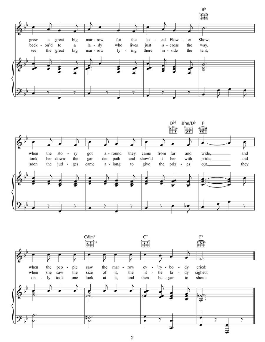 The Marrow Song (Oh What A Beauty) Piano, Vocal, Guitar scores gallery preview page 2