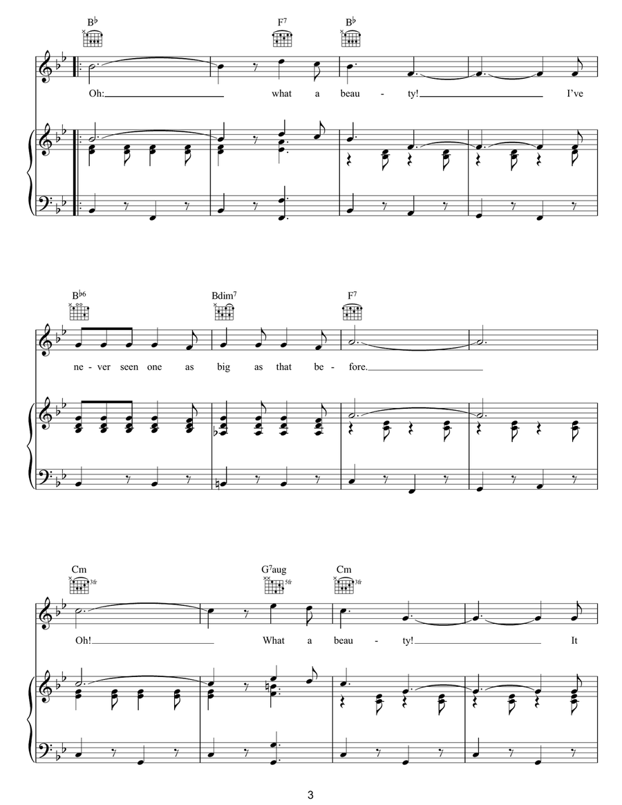 The Marrow Song (Oh What A Beauty) Piano, Vocal, Guitar scores gallery preview page 3