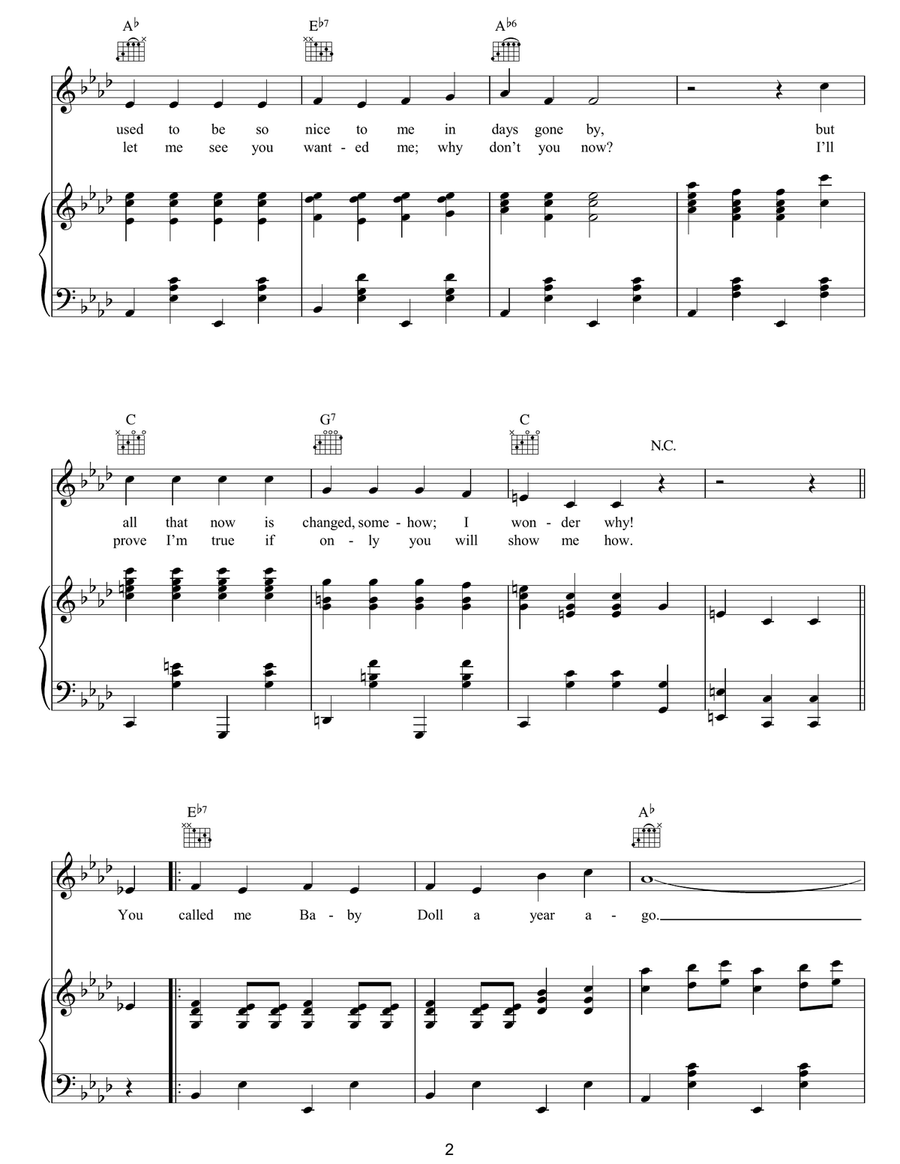 A Broken Doll A Broken Doll Piano, Vocal, Guitar scores gallery preview page 2