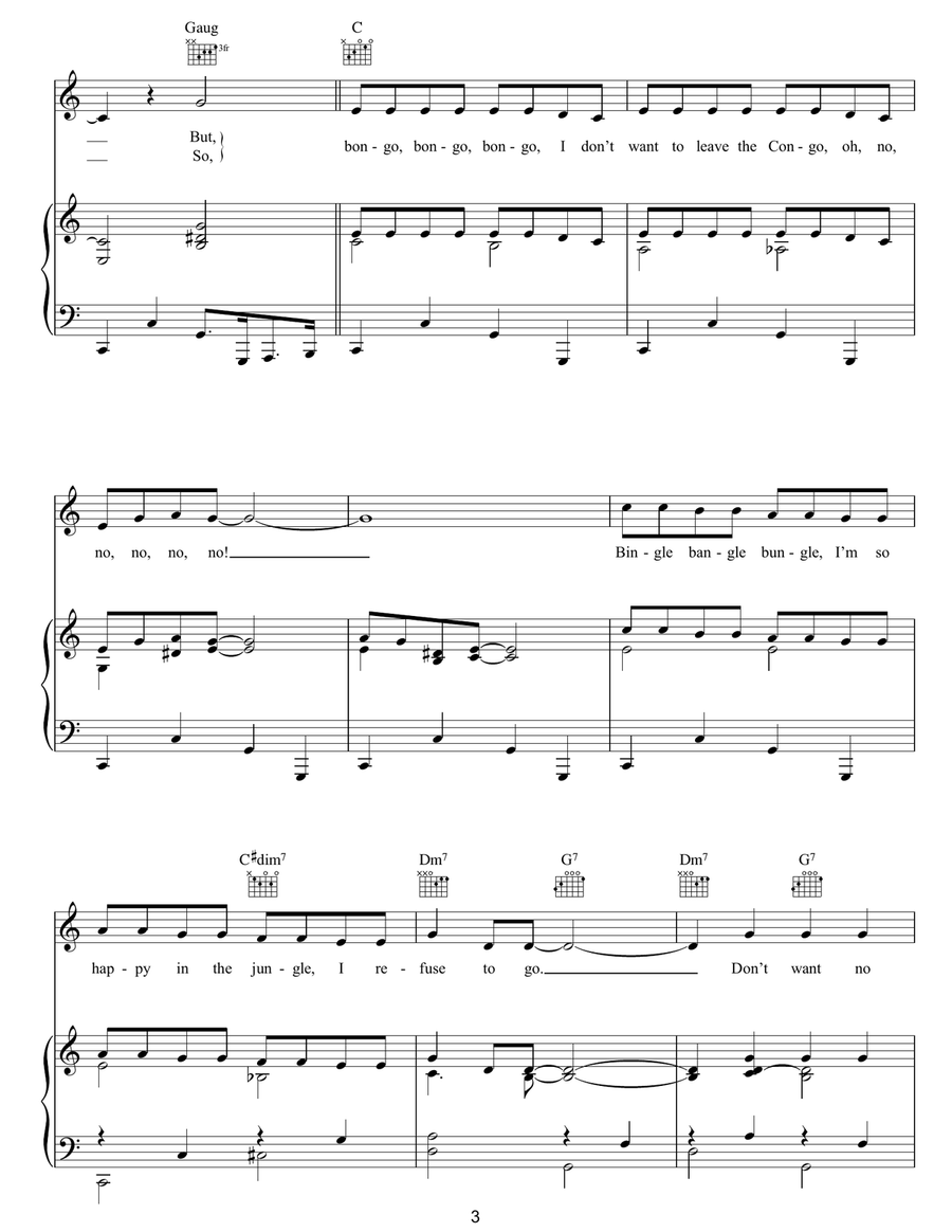 Civilization (Bongo Bongo Bongo) Guitar scores gallery preview page 3