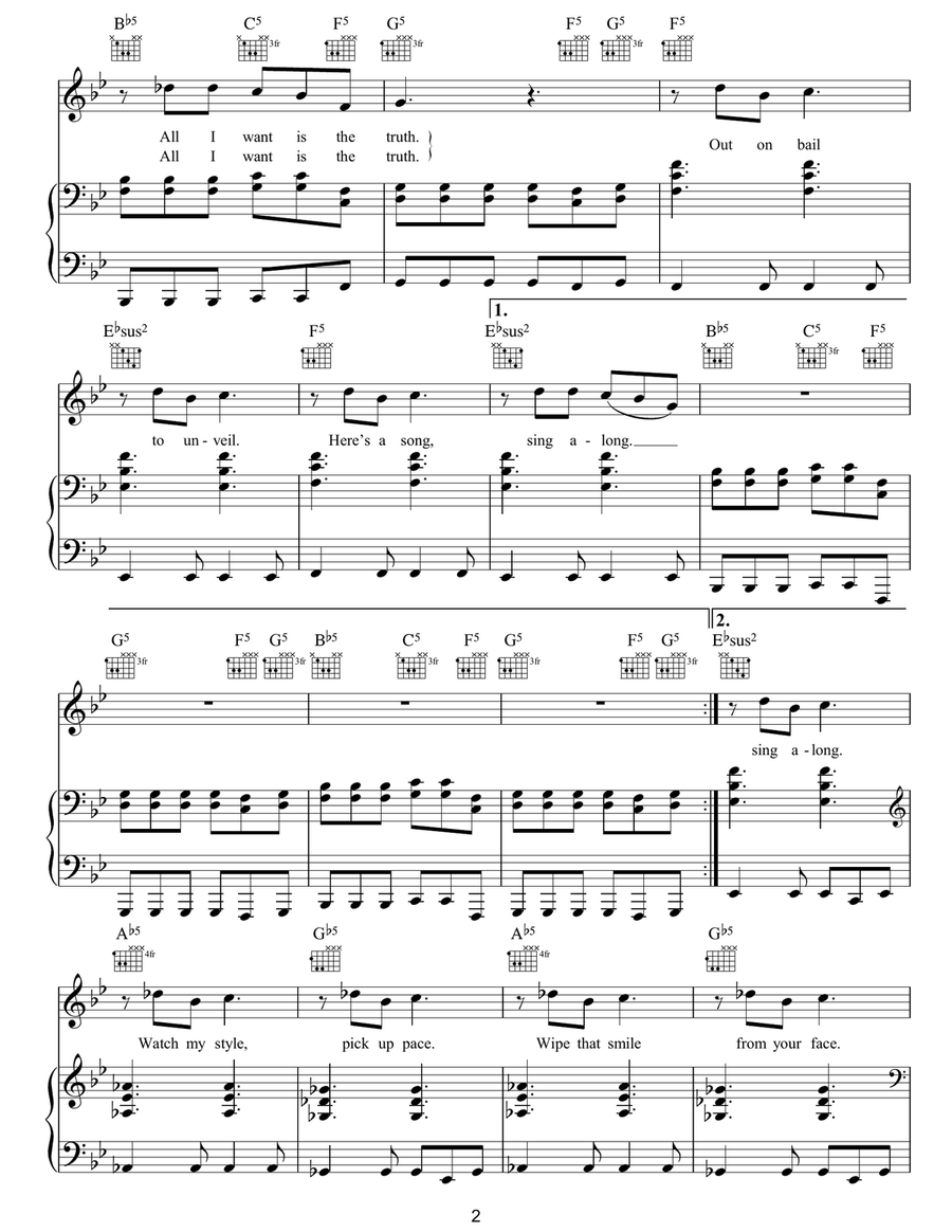 Ain't Got Nothin' Guitar scores gallery preview page 2