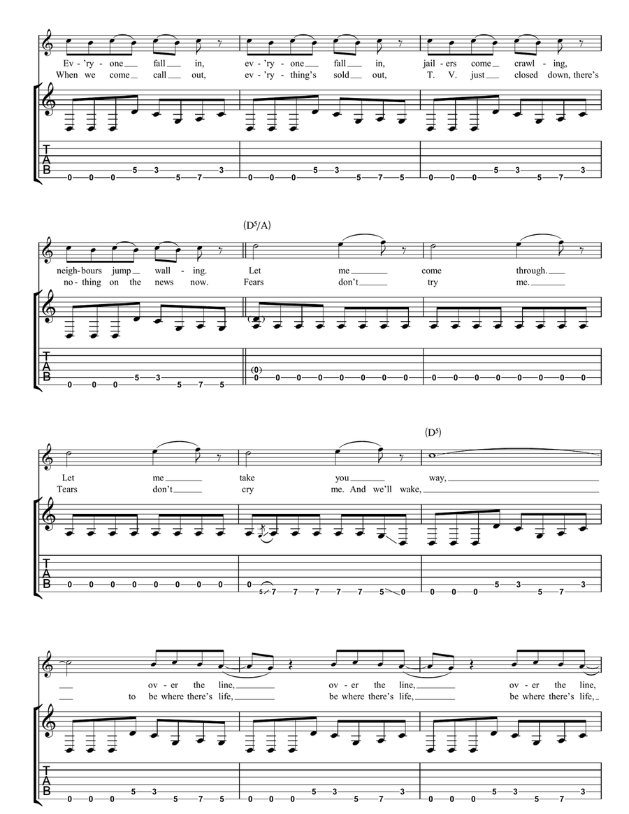 To Be Where There's Life To Be Where There's Life Guitar Tablature scores gallery preview page 3