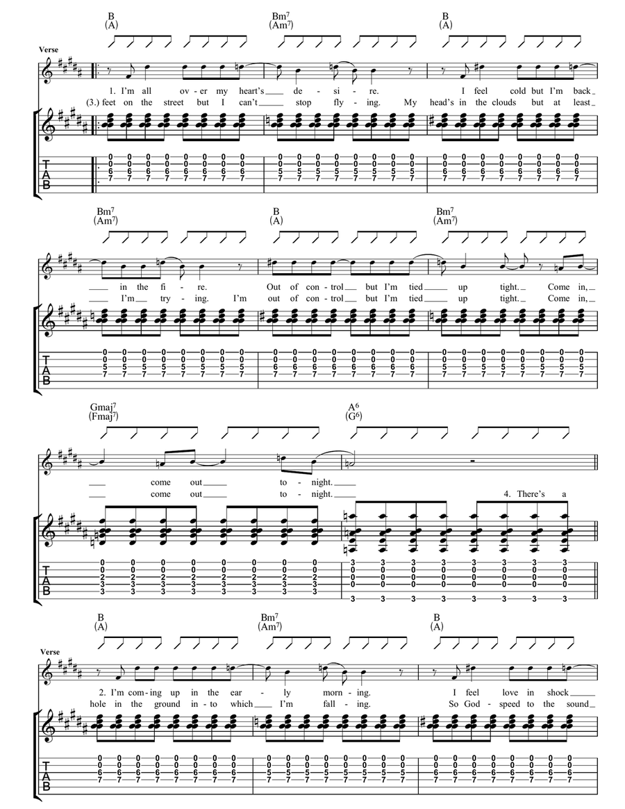 The Shock Of The Lightning Guitar Tablature scores gallery preview page 2