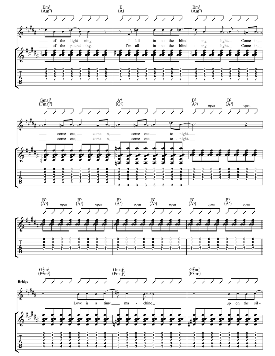 The Shock Of The Lightning Guitar Tablature scores gallery preview page 3
