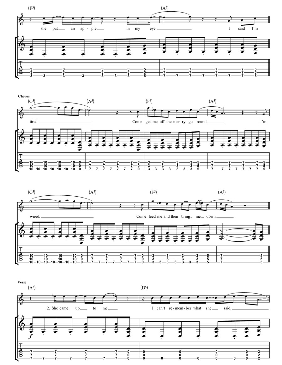 Waiting For The Rapture Waiting For The Rapture Guitar Tablature scores gallery preview page 2