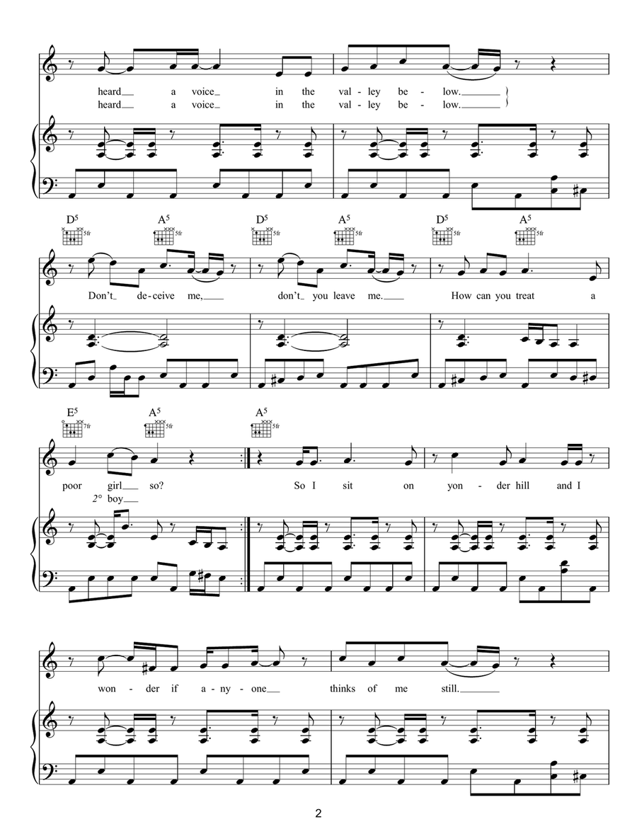 Early One Morning Acoustic Guitar scores gallery preview page 2