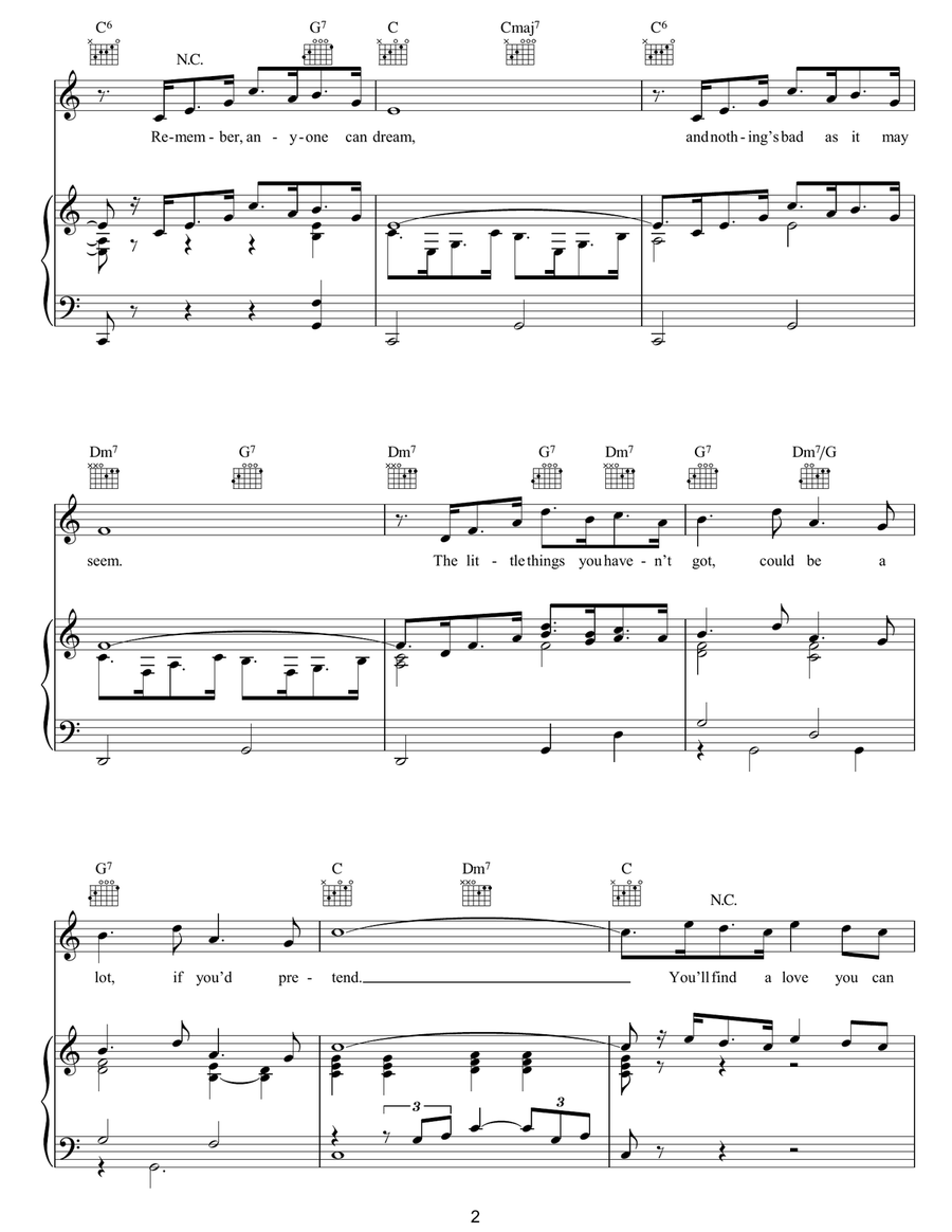 Pretend Pretend Piano, Vocal, Guitar scores gallery preview page 2