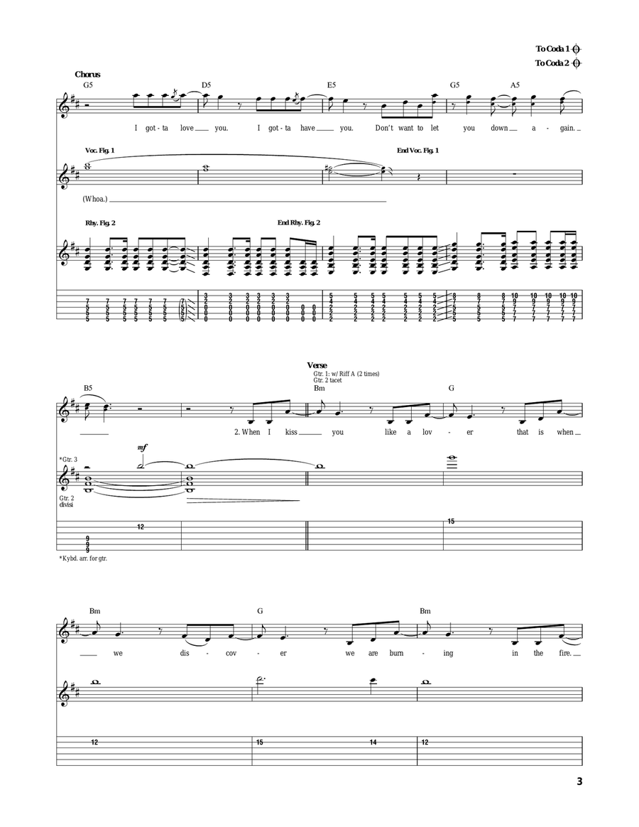 The Fire The Fire Acoustic Guitar scores gallery preview page 3