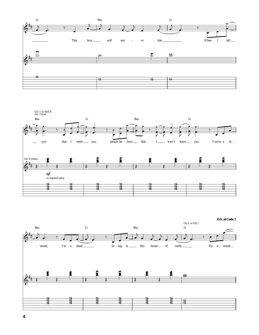The Fire The Fire Acoustic Guitar scores gallery preview page 4