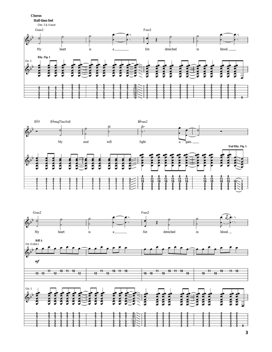 My Heart Is A Fist Acoustic Guitar scores gallery preview page 3