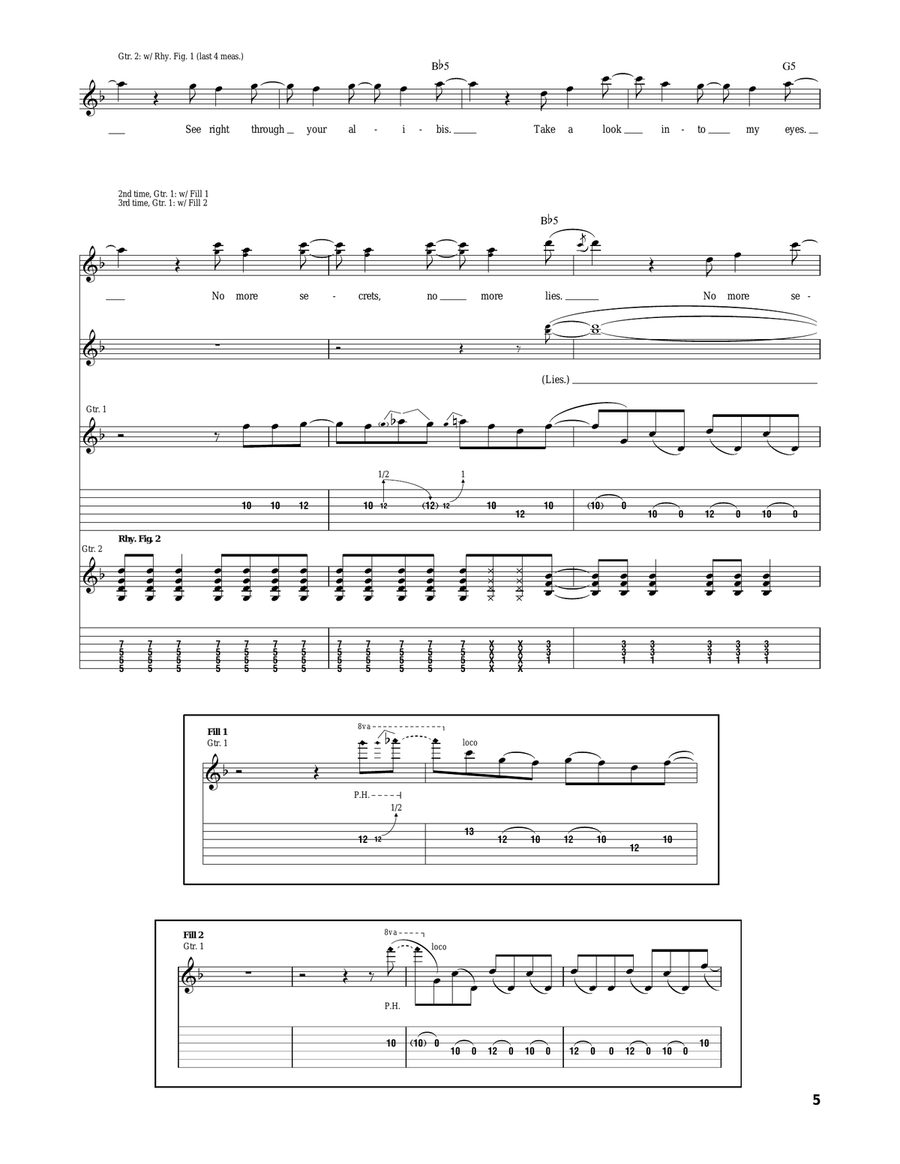 No More Secrets No More Secrets Acoustic Guitar scores gallery preview page 5