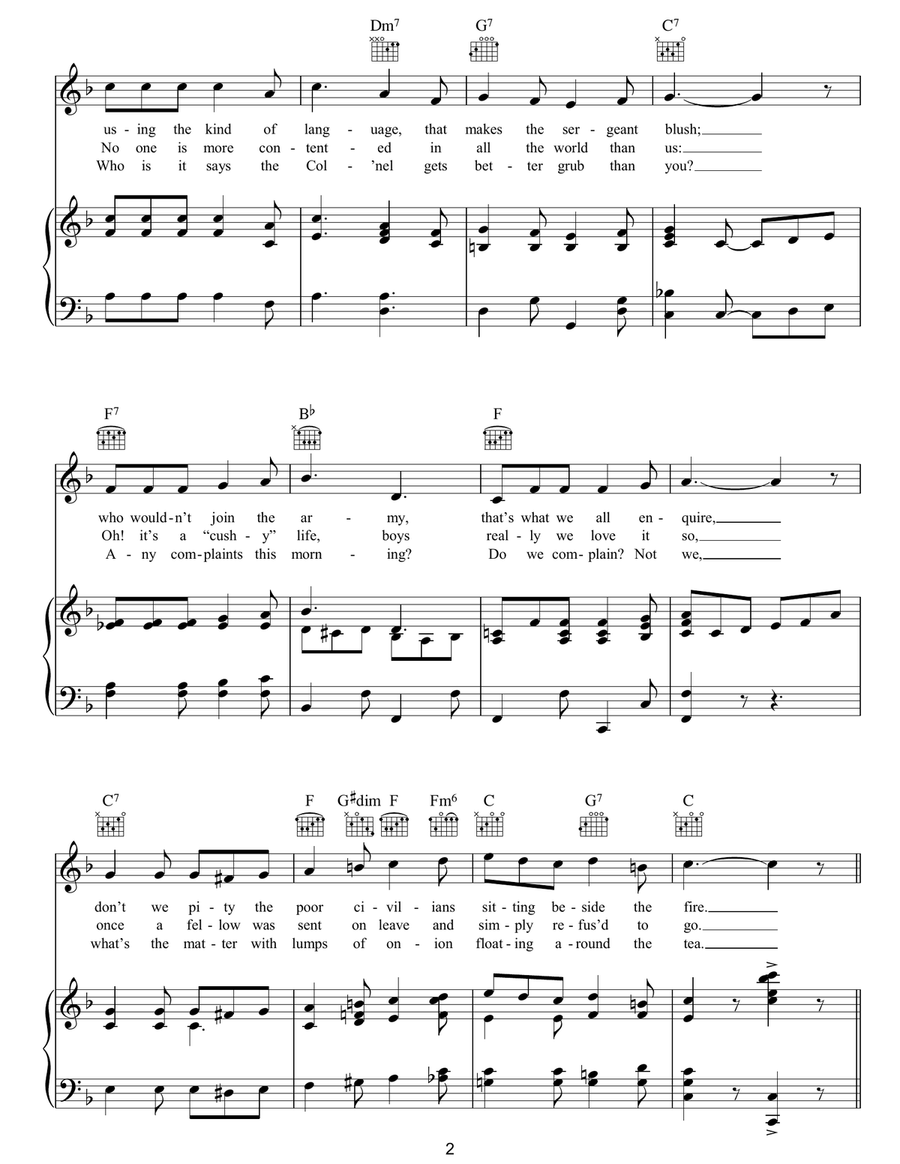 Oh! It's A Lovely War Oh! It's A Lovely War Piano, Vocal, Guitar scores gallery preview page 2