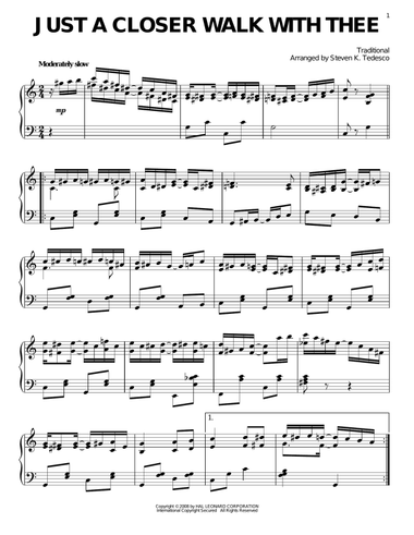 Just A Closer Walk With Thee [Ragtime version]