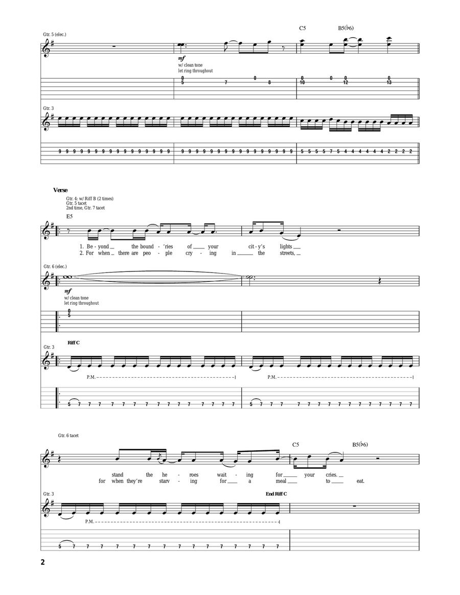 Citizen/Soldier Acoustic Guitar scores gallery preview page 2