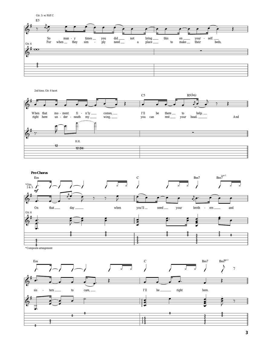 Citizen/Soldier Acoustic Guitar scores gallery preview page 3