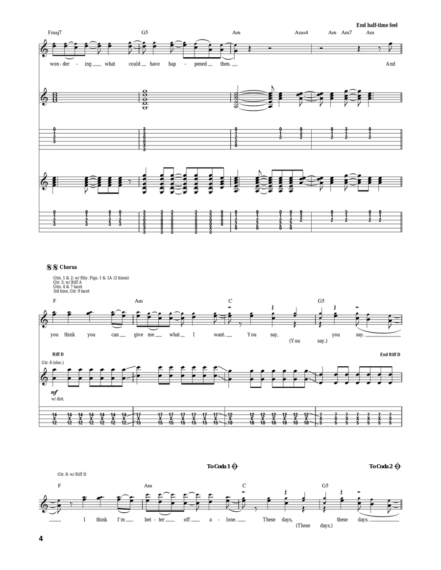 These Days These Days Acoustic Guitar scores gallery preview page 4